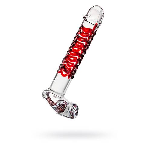 Gereki olmayan yapay penis Sexus Glass, cam, transparan, 16 cm