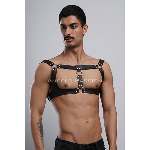 Erkek Parti Aksesuar, Clubwear, Deri Gs Harness, Erkek Fantezi Giyim - APFTM116