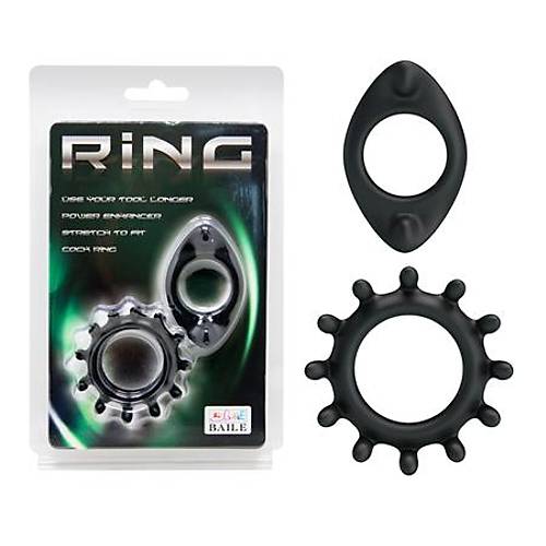 Ring Kaliteli Silikon 2 Adet Penis Halkas Set Penis Yz Siyah