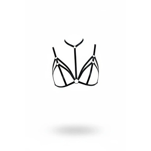Siyah G���s Harness Boyunluklu Halkal� �apraz Bant Detay� - APFT103