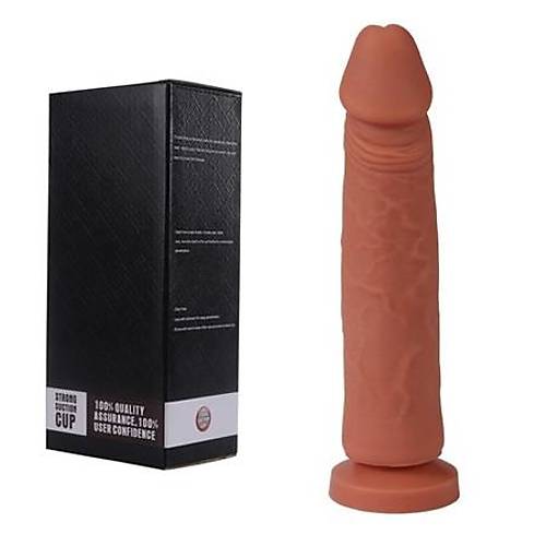 Hunt 22 CM Gl Vantuzlu Damarl Tam Realistik Penis Anal Dildo