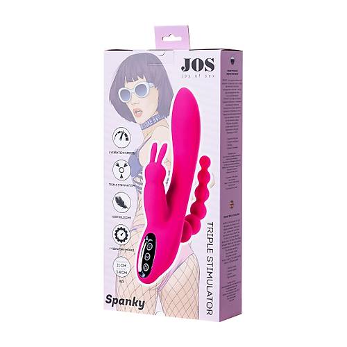 JOS SPANKY l Vibratr, silikon, pembe, 21 cm