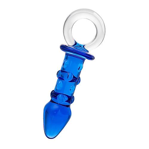 Sexus Glass anal klf, cam, mavi, 16 cm,  3,5 cm