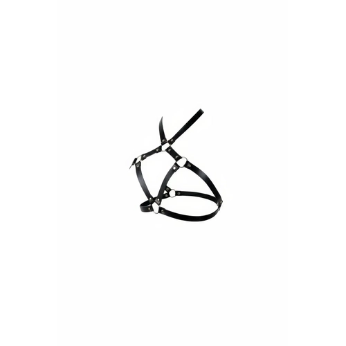 Siyah G���s Harness Metal Halka Detayl� - APFT231