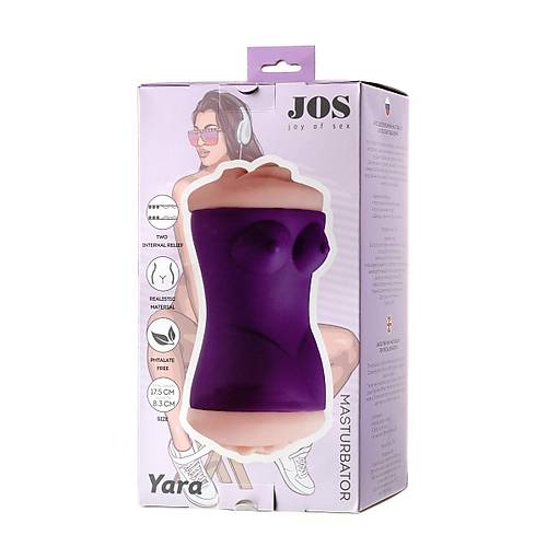 JOS YARA ift Tarafl Masturbator, TPR, Ten, 17,5 cm