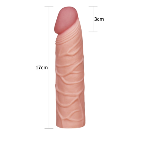 X-LARGE 3 CM Dolgulu Realistik Penis Klf Uzatmal