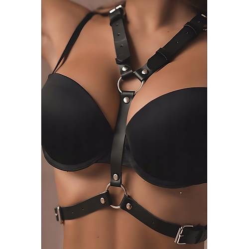 Kanatl k ve Seksi Deri Harness - APFT642