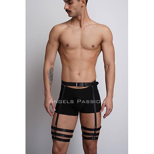 Erkek Jartiyer Harness, Erkek Bacak Aksesuar, Erkek Fantezi Giyim - APFTM170