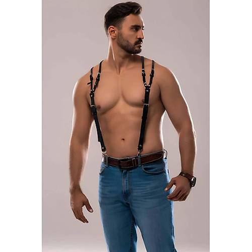 Erkek Omuzdsan Ask�l� Deri Harness - APFTM140