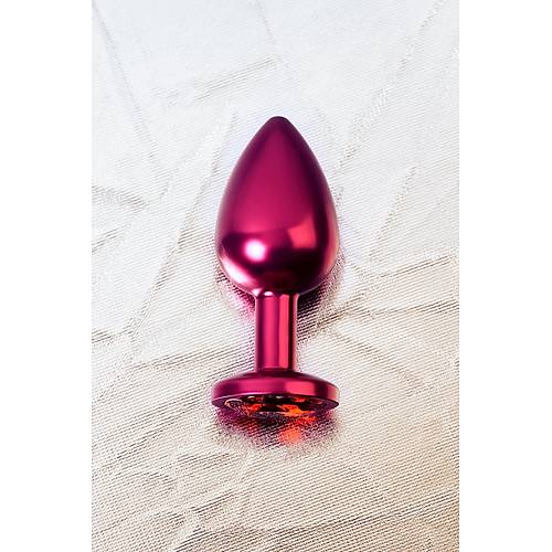 Metal RED Anal Plug Metal, metal, krmz, krmz kristalli, 8,2 cm, 3,4 cm, 85 g