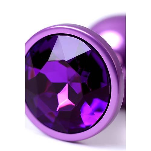 Metal by  Anal Plug, mor kristalli, 7,2 cm, 2,8 cm, 50 g