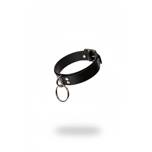 Siyah Choker Deri B�y�k Halka Detayl� - APFT971