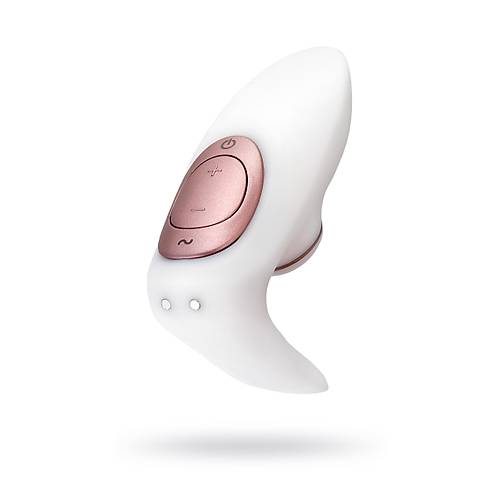 Satisfyer Pro 4 Couples iftler in Vakum Dalgal Vibratr, silikon, beyaz, 19,5 cm