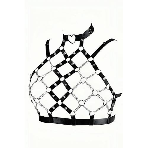 Zincirli Seksi Lastik G���s Harness - APFT926