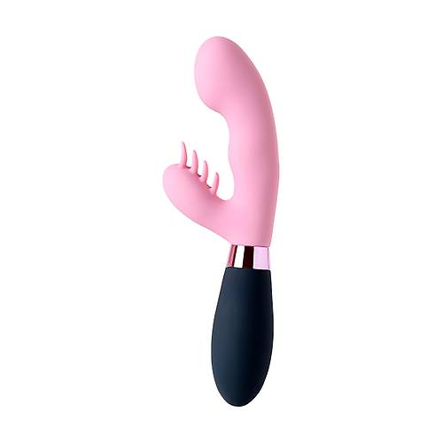 Eromantica Ornella'da 3' 1 arada masaj aleti, pembe, silikon, 21,5 cm