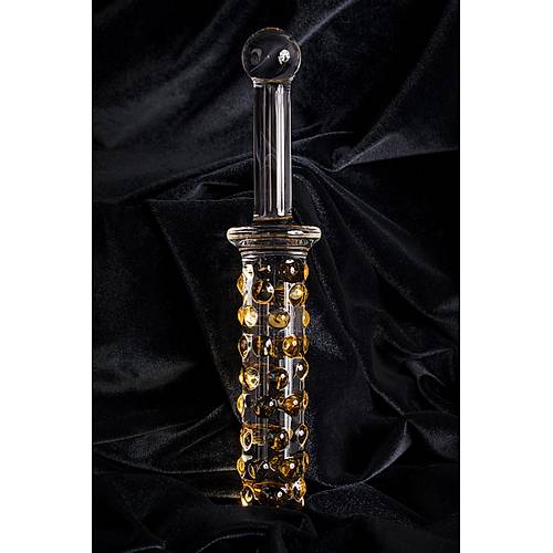 Sexus Glass ift Tarafl Cam Dildo, effaf, 25 cm