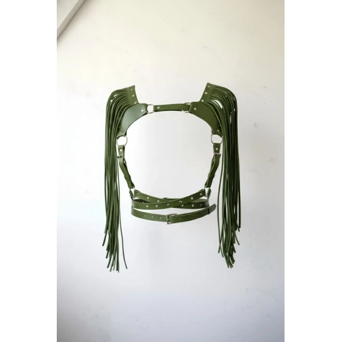 Haki G���s Harness P�sk�l Detayl� Kemerli Aksesuar - APFT999