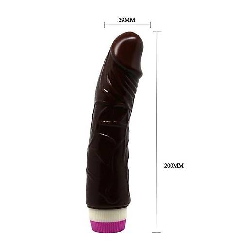 Fantasy Vibe 18Cm Titreimli Zenci Vibratr Realistik Penis Dildo