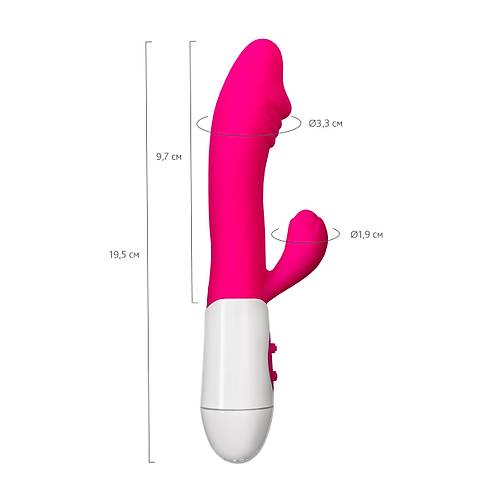 A-Toys by TOYFA  Area Klitoral Uyarc Vibratr, silikon, pembe, 19,5 cm