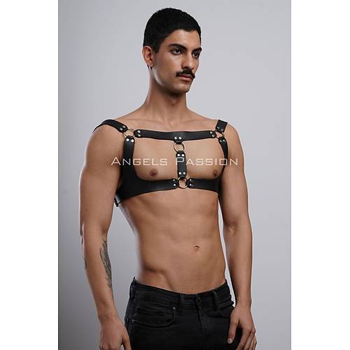 Erkek Parti Aksesuar, Clubwear, Deri Gs Harness, Erkek Fantezi Giyim - APFTM116