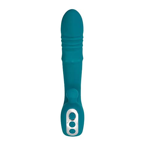 JOS Mija Up&Down Fonksiyonlu ve Uyarc Halkal Silikon Vibratr  Yeil, 19 cm