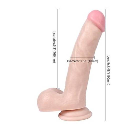 Lion 19 CM Vantuzlu Sper Realistik Penis Anal Vajinal Dildo