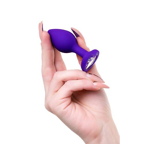 ToDo by RED Diamond Heart Anal Plug, Silikon, mor, 7 cm,  2 cm, 18 g