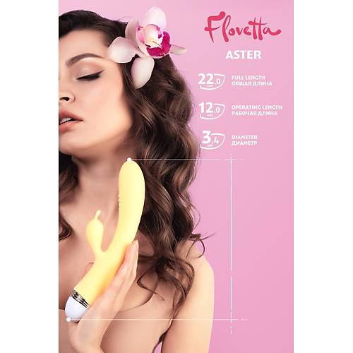 Flovetta by  Aster Klitoral Uyarc Vibratr, Silikon, Sar, 22 cm
