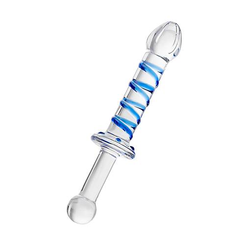 ift tarafl yapay penis Sexus Glass, cam, transparan, 22,5 cm