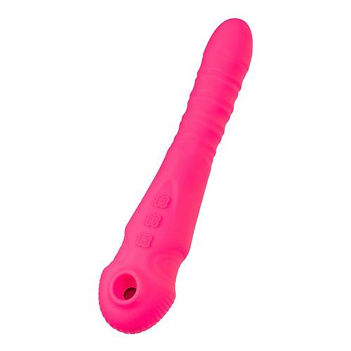 Vakum uyarml vibratr-pulsatr JOS COTOX, silikon, pembe, 23 cm