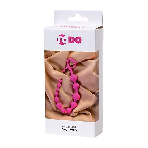 ToDo by RED Long Sweety anal Zinciri, silikon, pembe, 34 cm,  2,7 cm