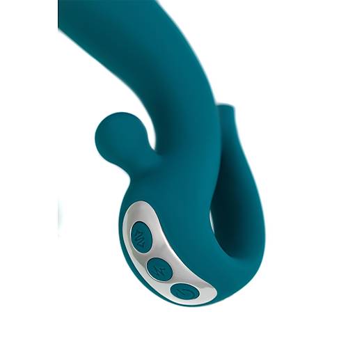 JOS Mija Up&Down Fonksiyonlu ve Uyarc Halkal Silikon Vibratr  Yeil, 19 cm