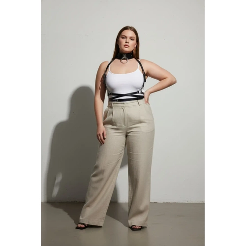 B�y�k Beden Siyah Kad�n Kemer Deri Harness V�cut Aksesuar� - APFT644