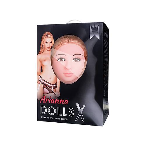 Dolls-X by  Arianna Gerçekçi Kafa Şişme Bebek, iki delikli , sarışın