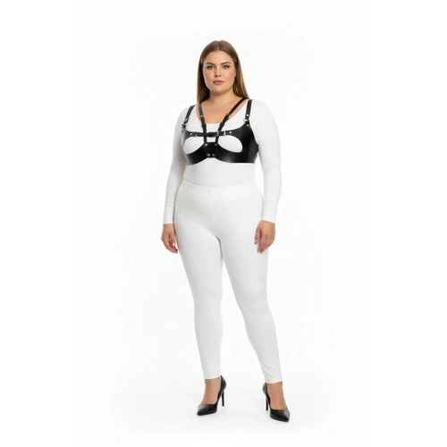 B�y�k Beden Siyah Kad�n Harness Tak�m Ayarlanabilir Deri V�cut Aksesuar� - APFT1377