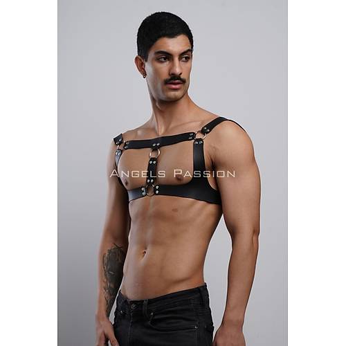 Erkek Parti Aksesuar, Clubwear, Deri Gs Harness, Erkek Fantezi Giyim - APFTM116