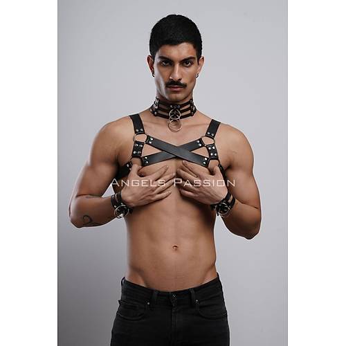 Gay Fantazi Giyim, Erkek Partywear, Tecnowear, Erkek Gs Harness- APFTM55