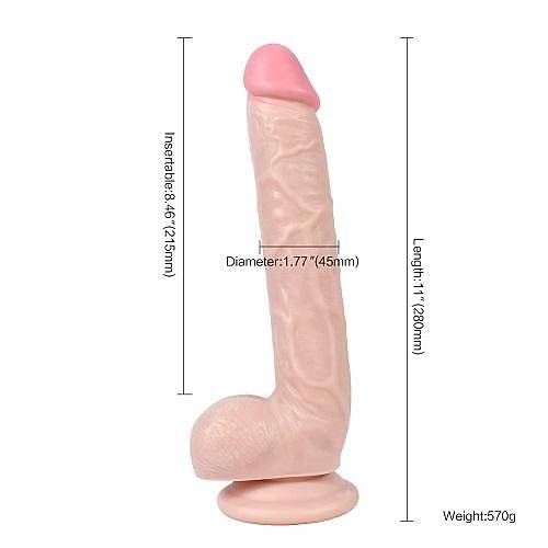 XS Optimus Dev Penis 28 cm Et Dokusu Sper Realistik Dildo