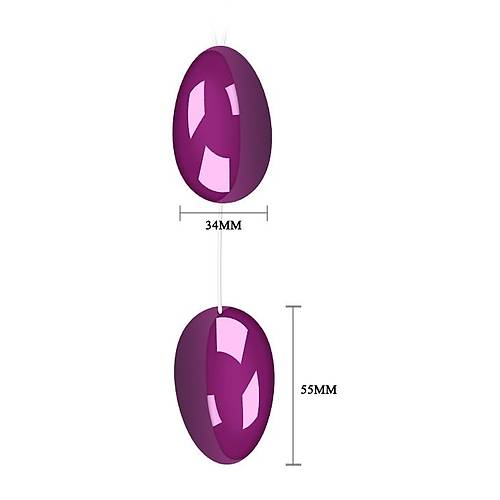 Twins Kegel Purple Silikon kili Vajinal Egzersiz Zevk Topu