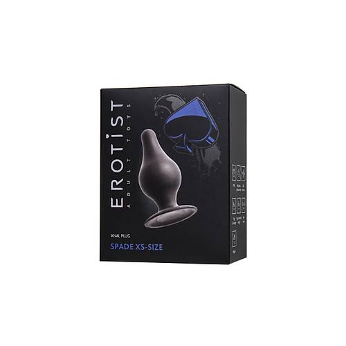 Erotist Spade Anal Plug, XS, Silekspan, siyah, 6,5 cm