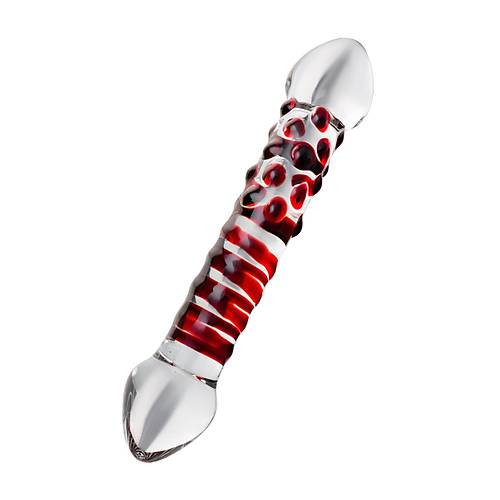 Sexus Glass ift Tarafl Cam Dildo , effaf, 21 cm