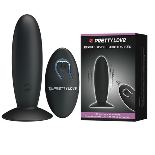 G-Spot Mastrbatr Uzaktan Kumandal Anal Plug 12 Titreimli
