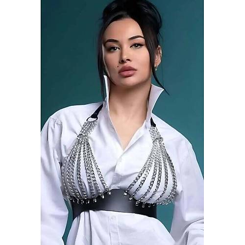 Zincirli G���s Seksi Harness - APFT964