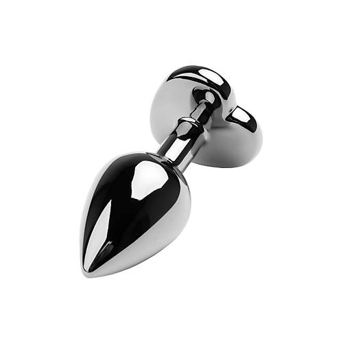 Metal by TOYFA Anal Plug, Metal, gm, siyah kristalli, 7 cm,  2,7 cm, 50 g