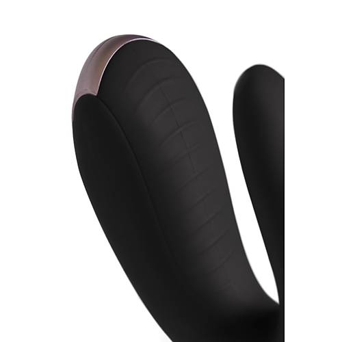 Satisfyer Double Fun Black Çiftler İçin Mini Vibratör, silikon, siyah, 18 cm