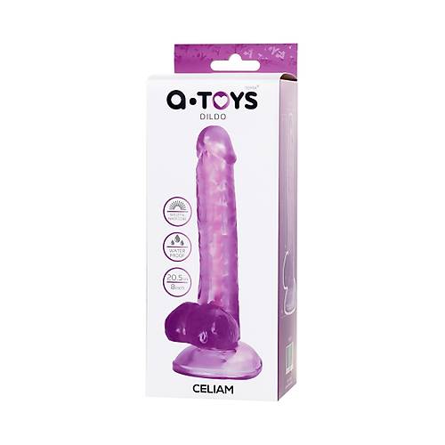 A-Toys by RED Jel Dildo Celiam, TPE, mor, 20,5 cm