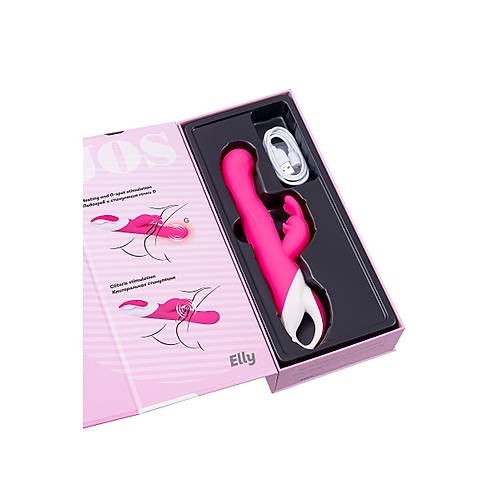 JOS ELLY Istmal Vibratr,  silikon, pembe, 21,5 cm