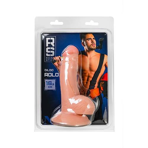 RealStick Nude Rolo, PVC, et, 17 cm gereki yapay penis