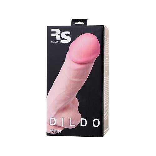 RealStick Elite Marc Vantuzlu Dildo, TPR, Ten, 24 cm