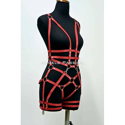 Deri Body Harness, Deri Dans Kostm, Pole Dans Kostm - APFT502